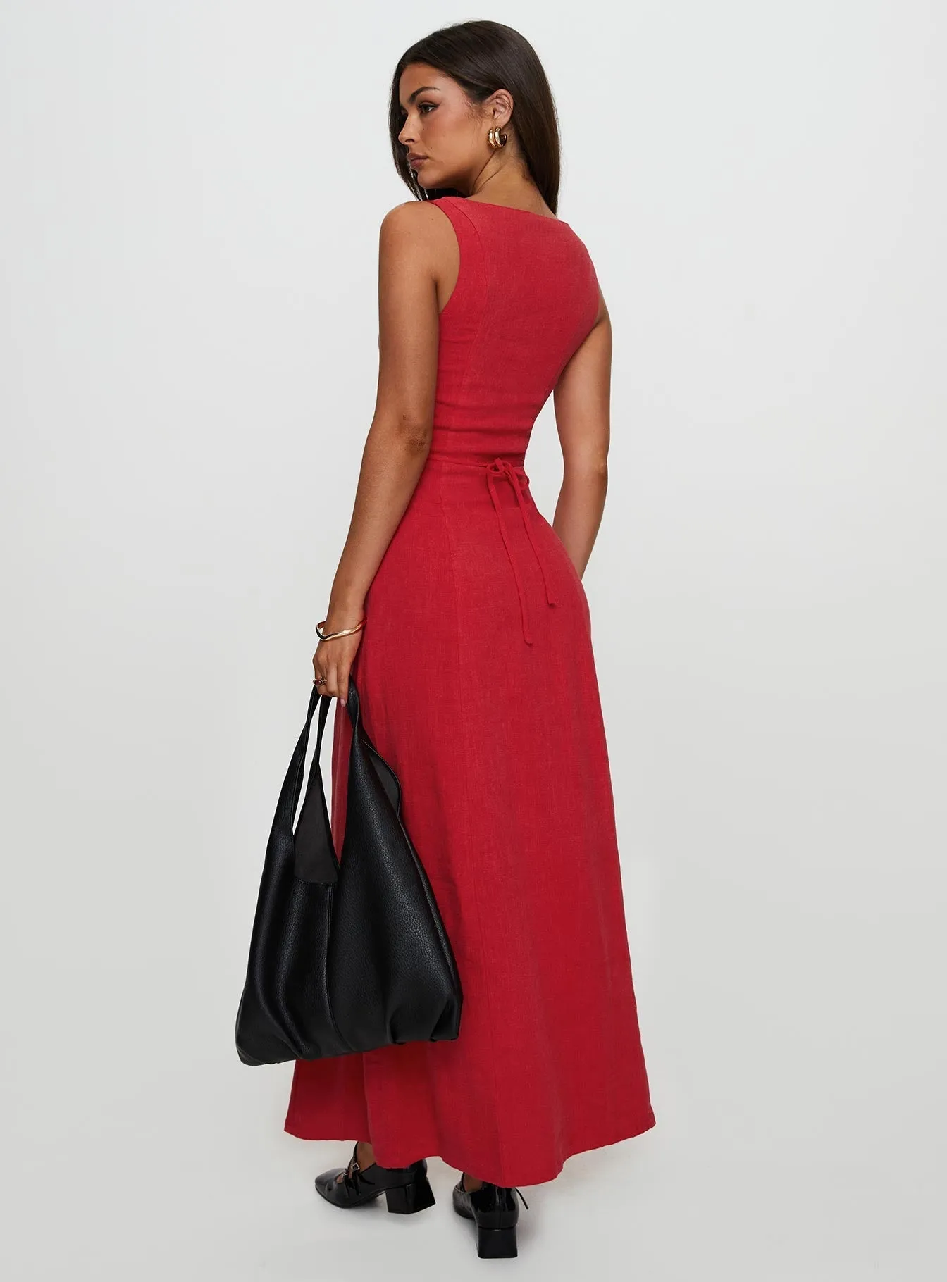 Voile Light Strong Aura Lewisa Maxi Dress Red