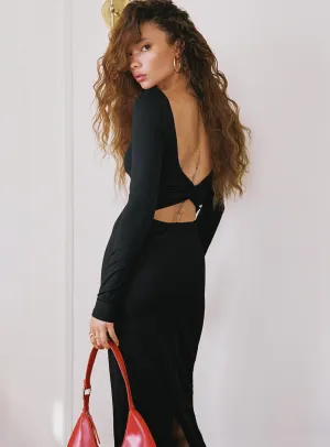 Lyla Maxi Dress Black Morning Mist