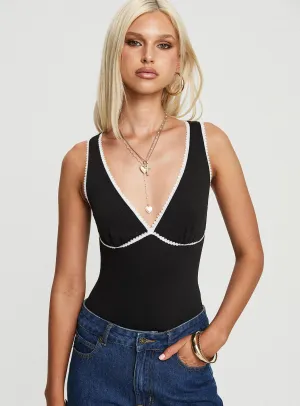 Sport Bold Hugeaux Bodysuit Black