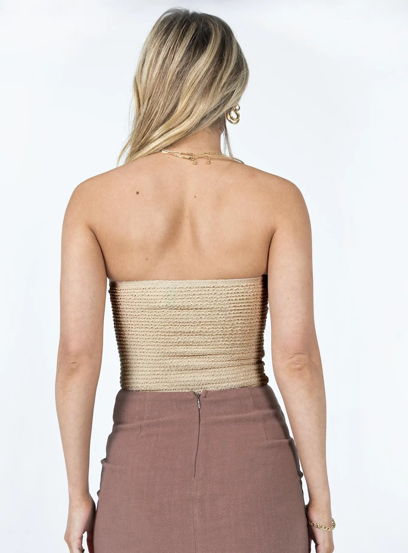 Shopping Comfy Jaynee Strapless Bodysuit Beige