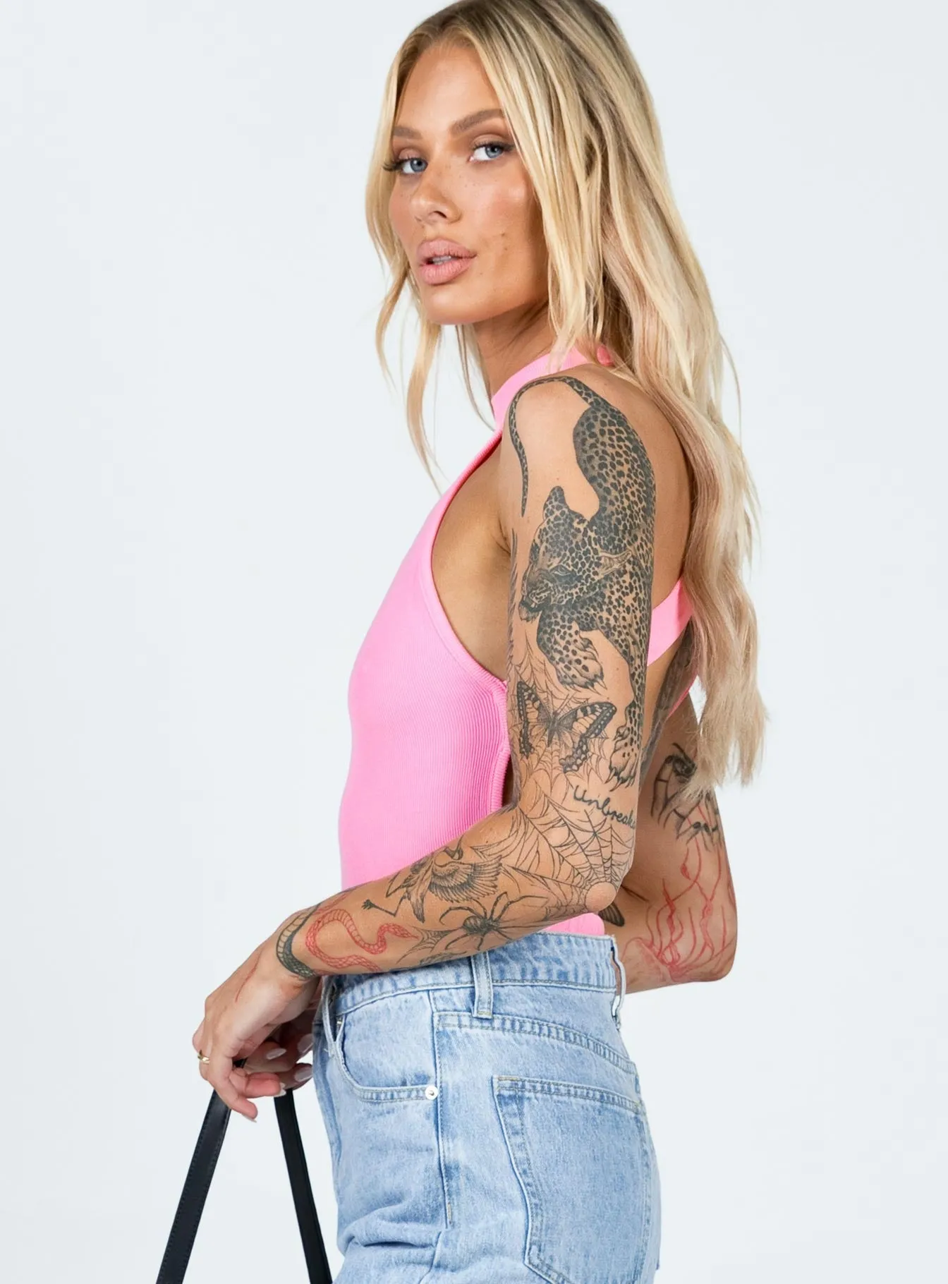 Classic Vivid Wedding Casual Noelle Bodysuit Pink