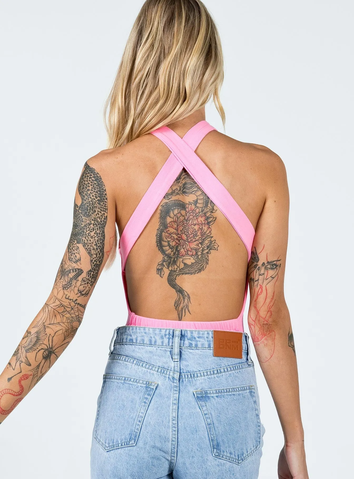 Beach Dynamic Office Fancy Noelle Bodysuit Pink