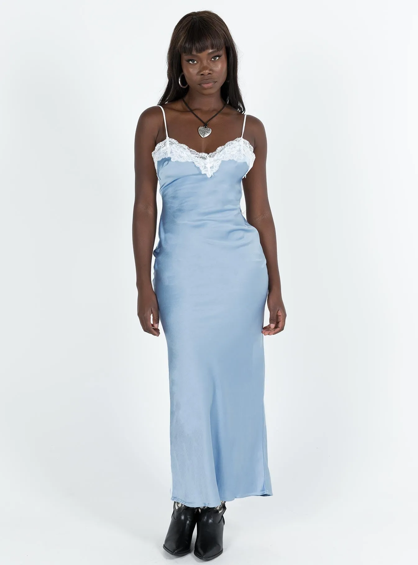 Alexina Maxi Dress Blue The flattering design of this dress ensures it enhances your shape while providing comfort Steel Frame