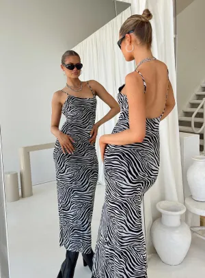 Knox Maxi Dress Zebra The simple yet chic design of this maxi dress ensures it can be dressed up or down