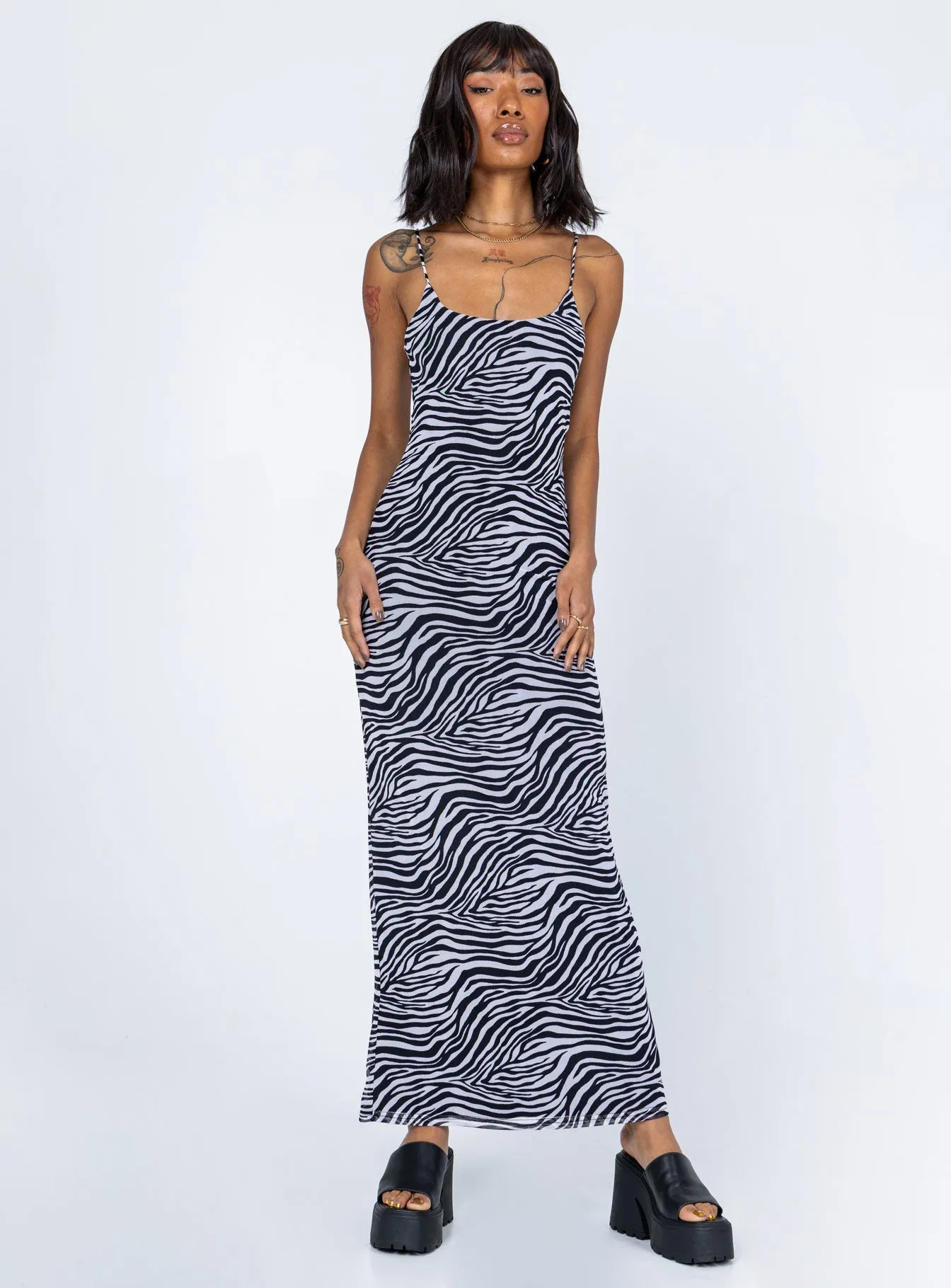 Mermaid Cut Knox Maxi Dress Zebra