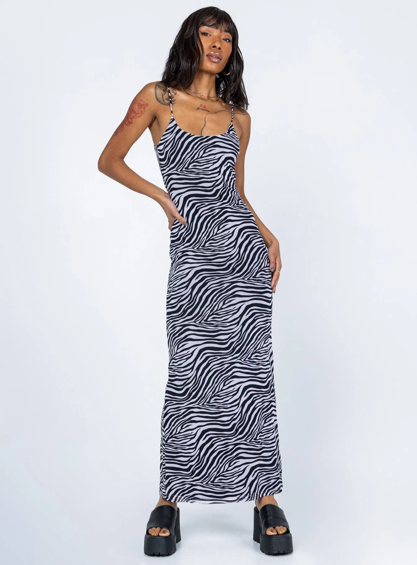 Bamboo Glow Practical long dress Knox Maxi Dress Zebra