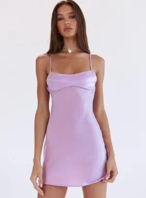 Street Style Bold print mini dress Violetta Mini Dress Purple