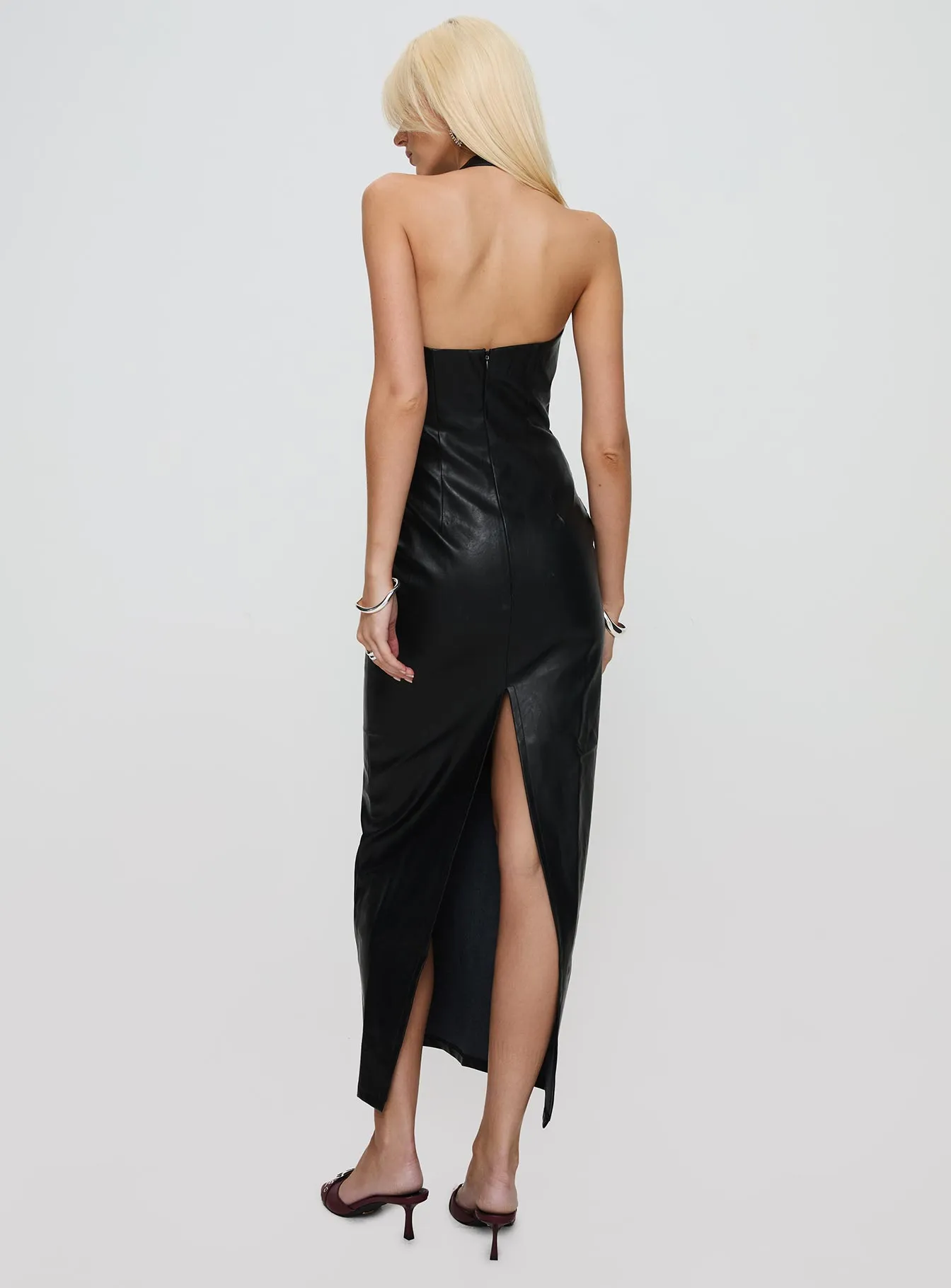 delicate embroidery Port Lane 1999 Maxi Dress Onyx