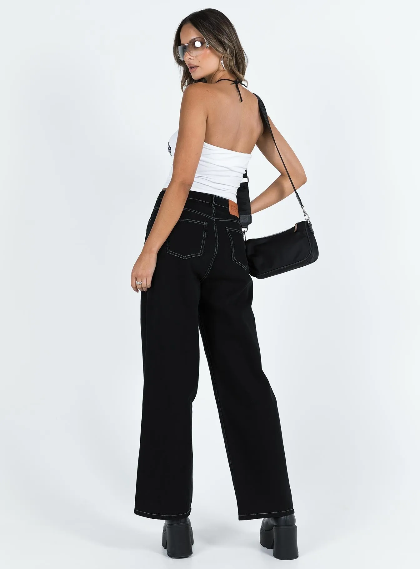 Straight Cut Pip Jeans Black