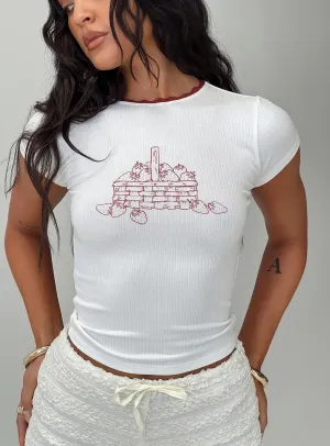 Zagy Tee White Lint Resistant Surface Weekend Comfort Wear