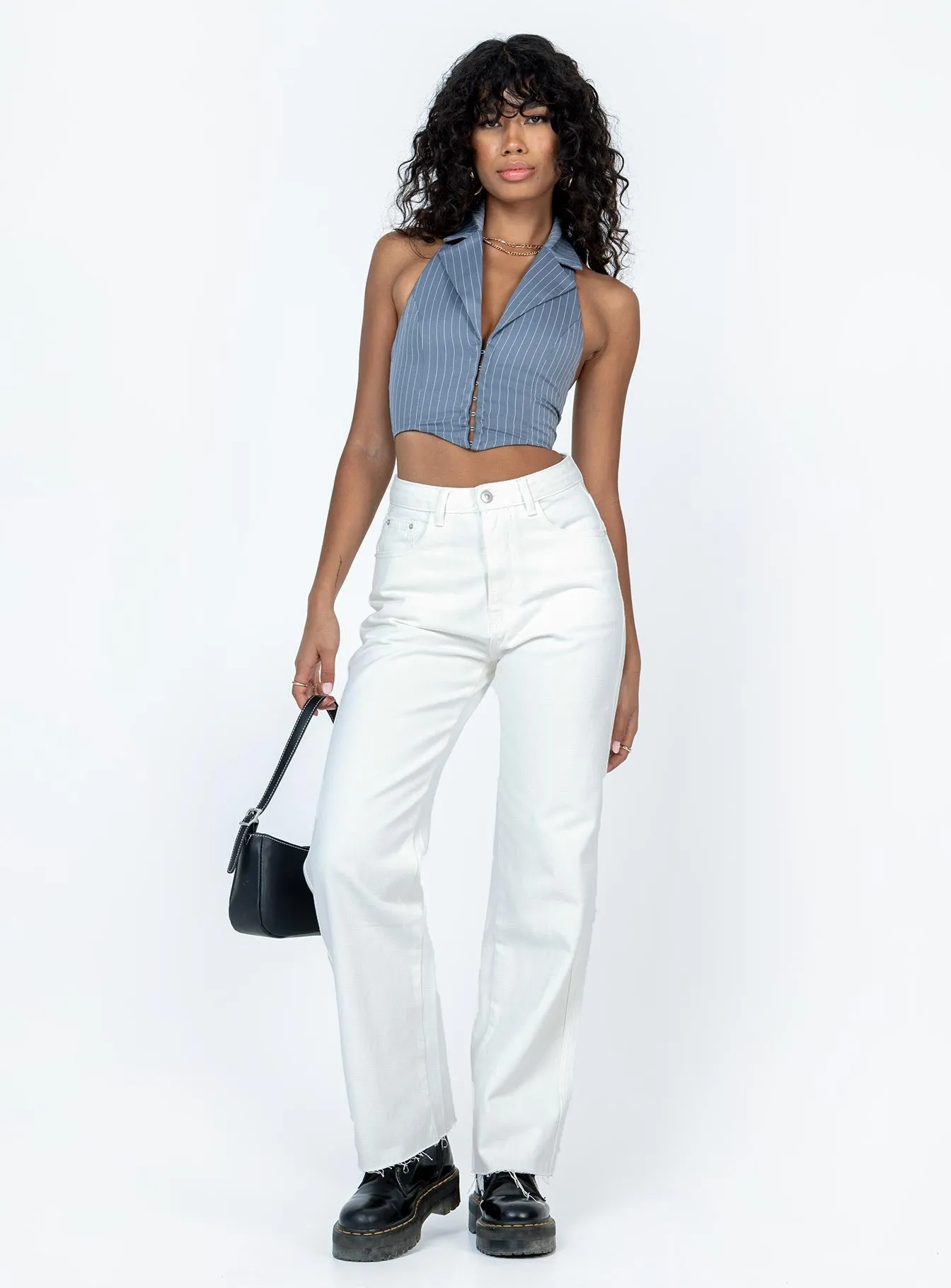 Shanelle Straight Leg Jean White Water Efficient Wash Process