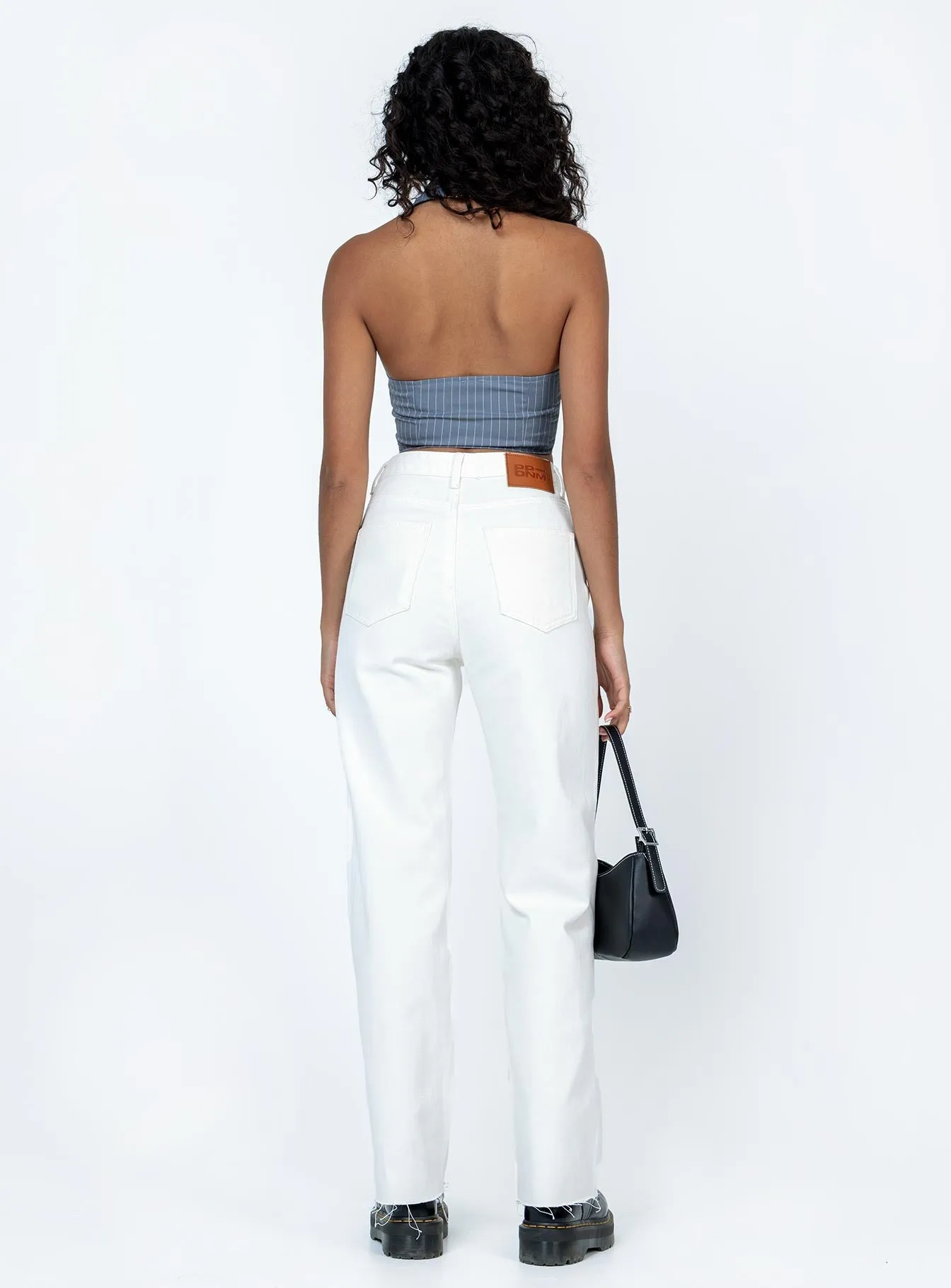 Shanelle Straight Leg Jean White Night Out City Walk Minimalist Active Ready
