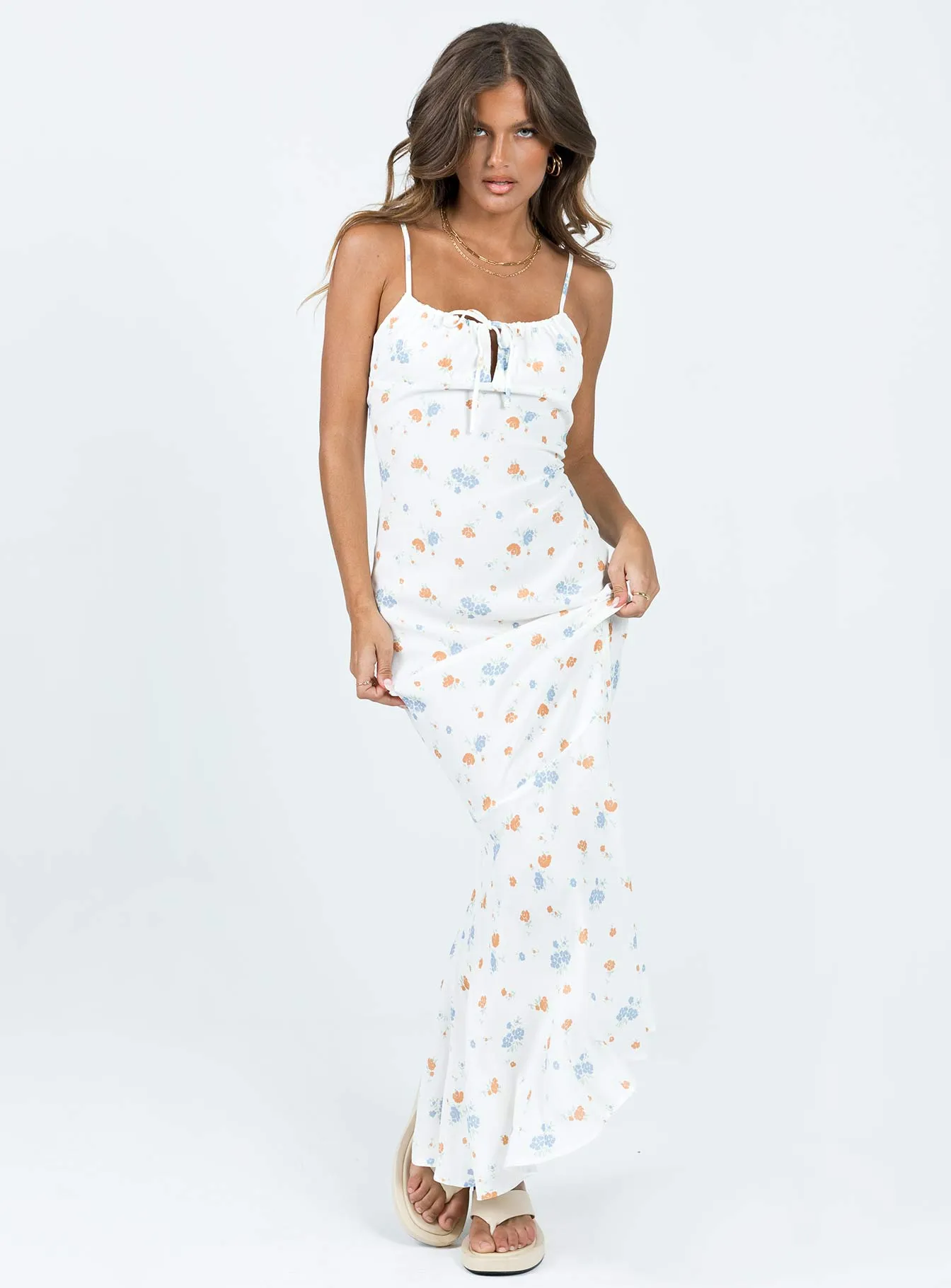 Corith Maxi Dress White / Multi breath easy Floral Mood