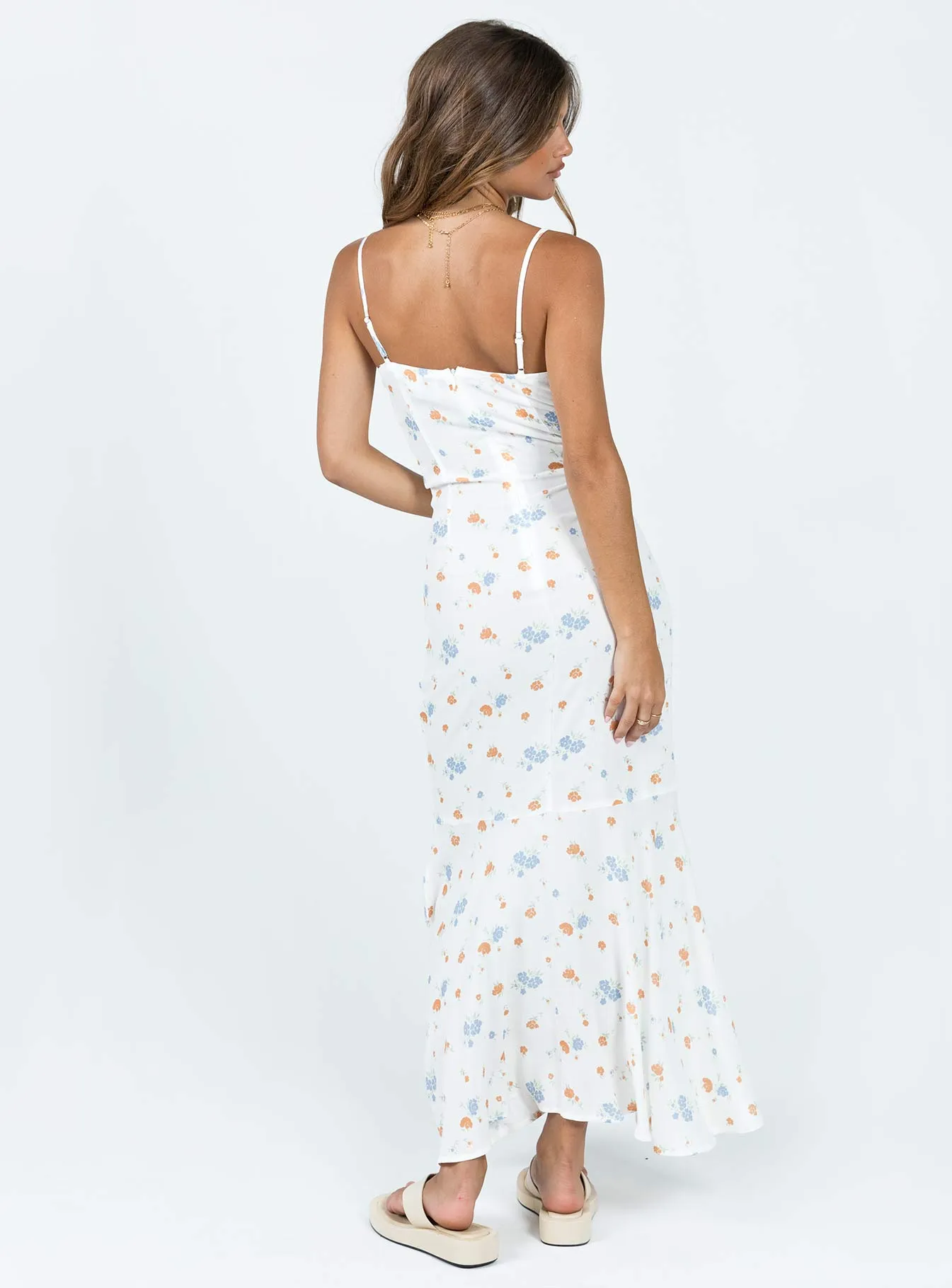 Corith Maxi Dress White / Multi Bronze Glow