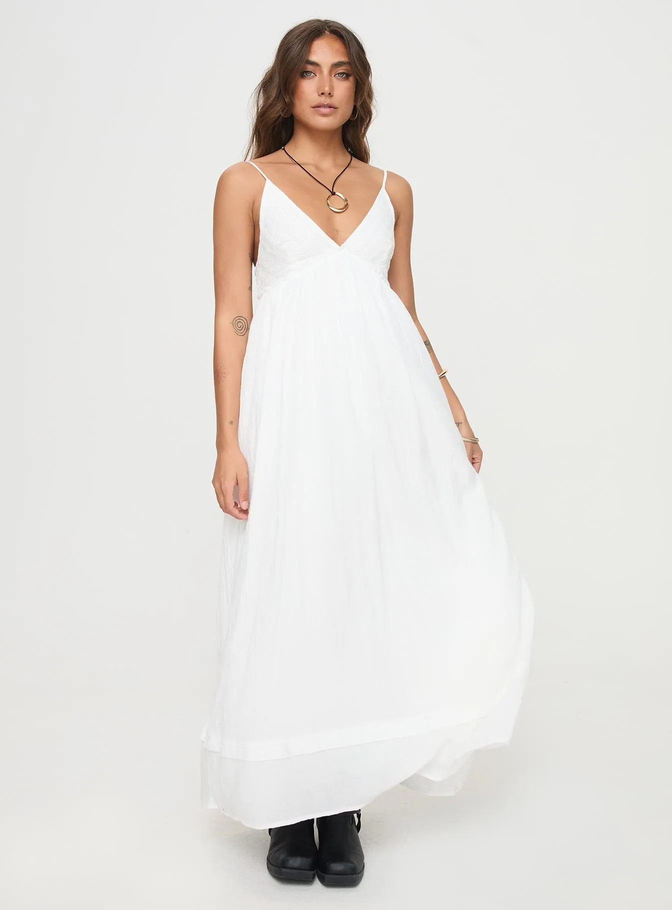Eriksson Maxi Dress White Harbor Stroll
