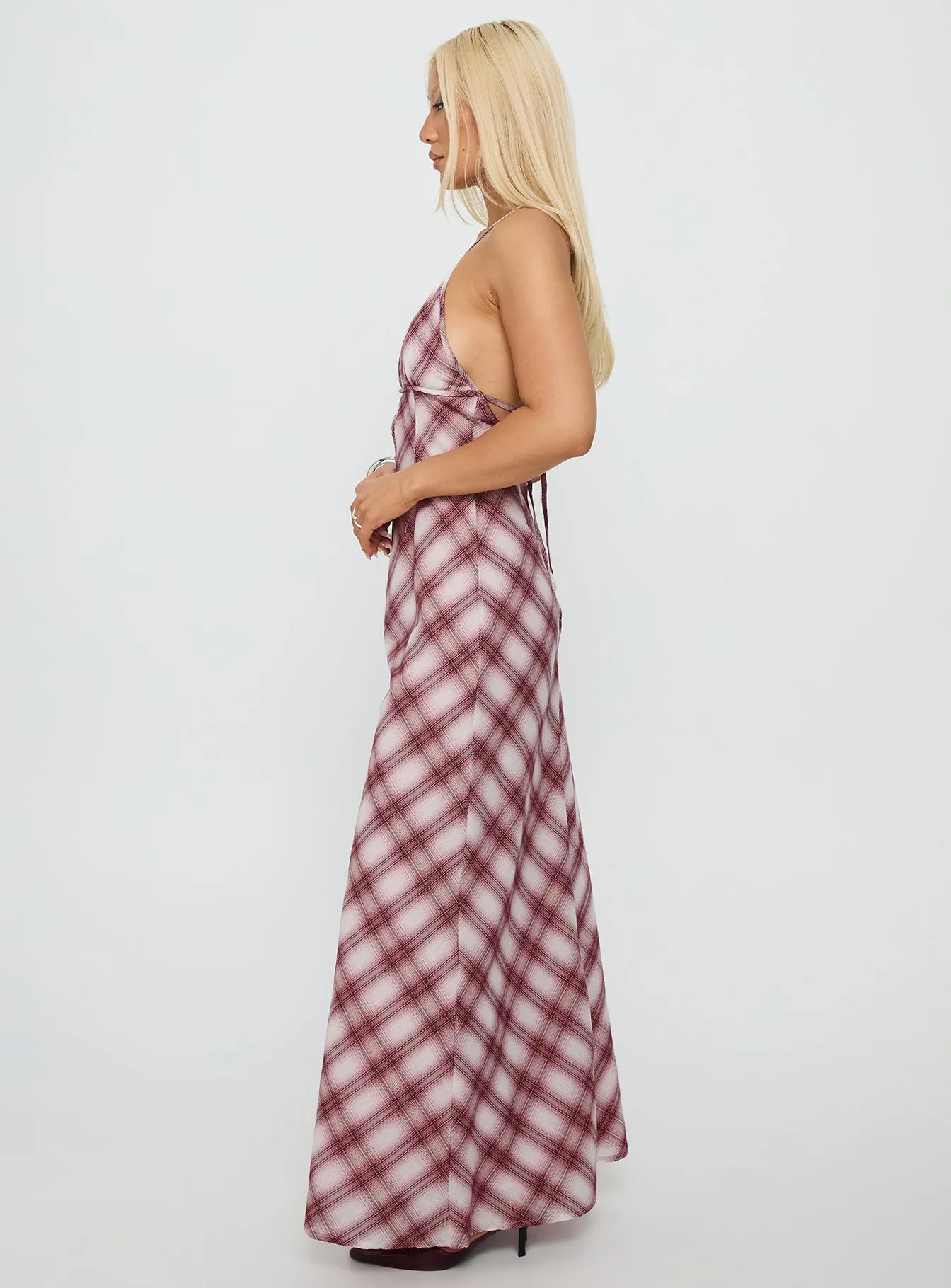 Cap Sleeve Momentous Backless Halter Maxi Dress Multi