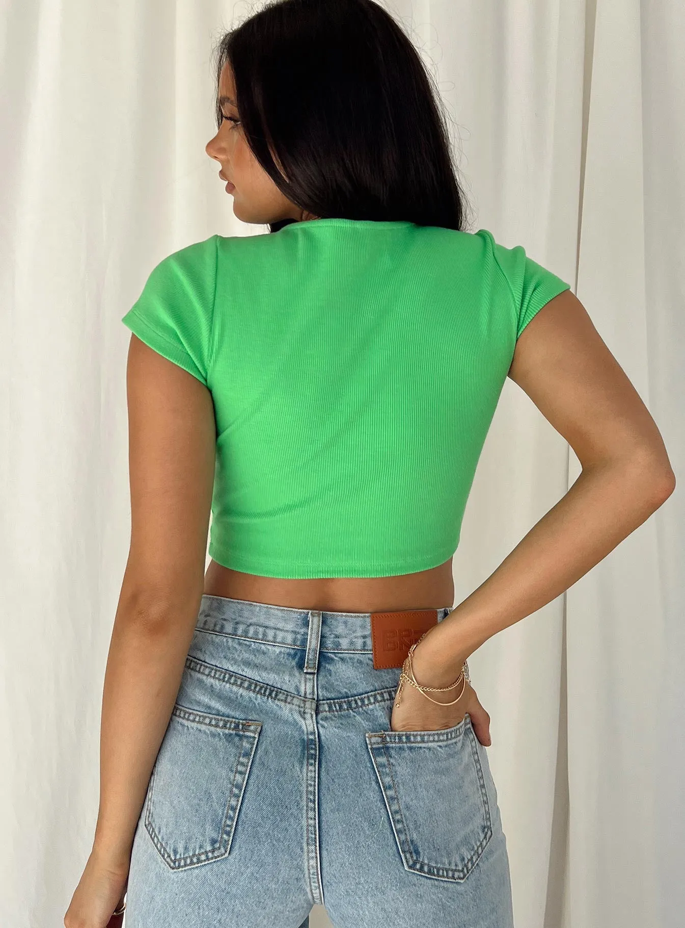 Casual Appeal Classic Crop Tee Green