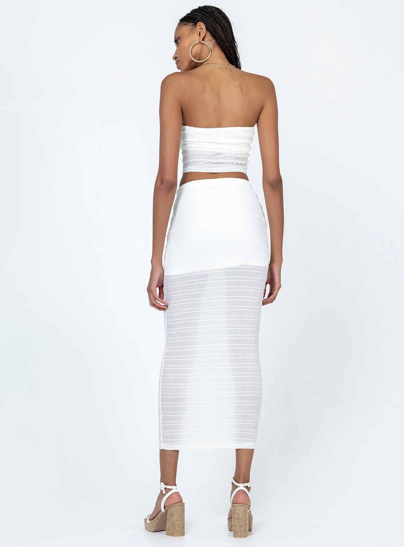 Emmie Set White ContrastStitching LowMaintenance