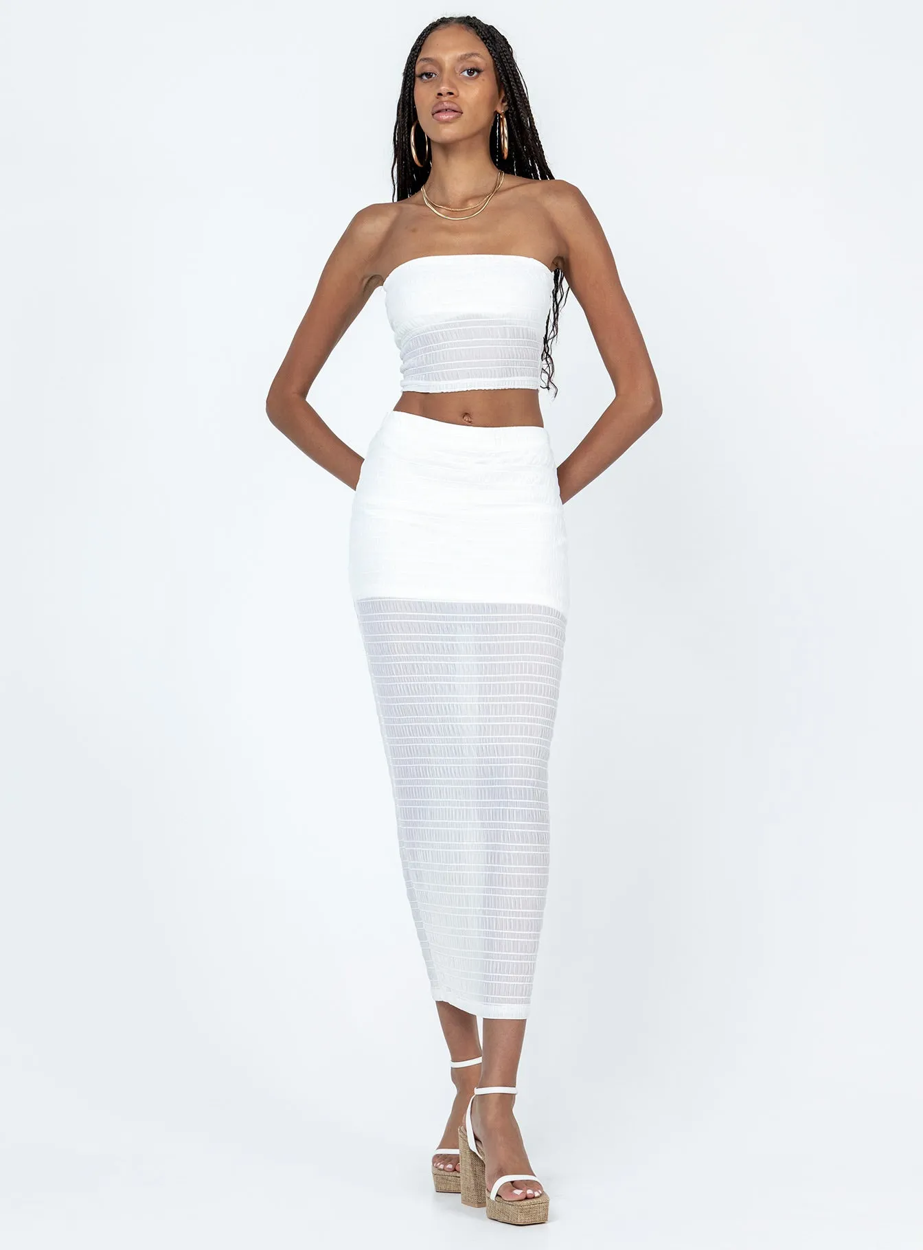 Non Closure Collar Emmie Set White