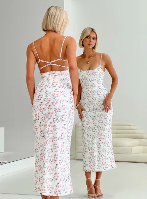 Daylight Warm Event Perfect Mortica Maxi Dress White / Floral