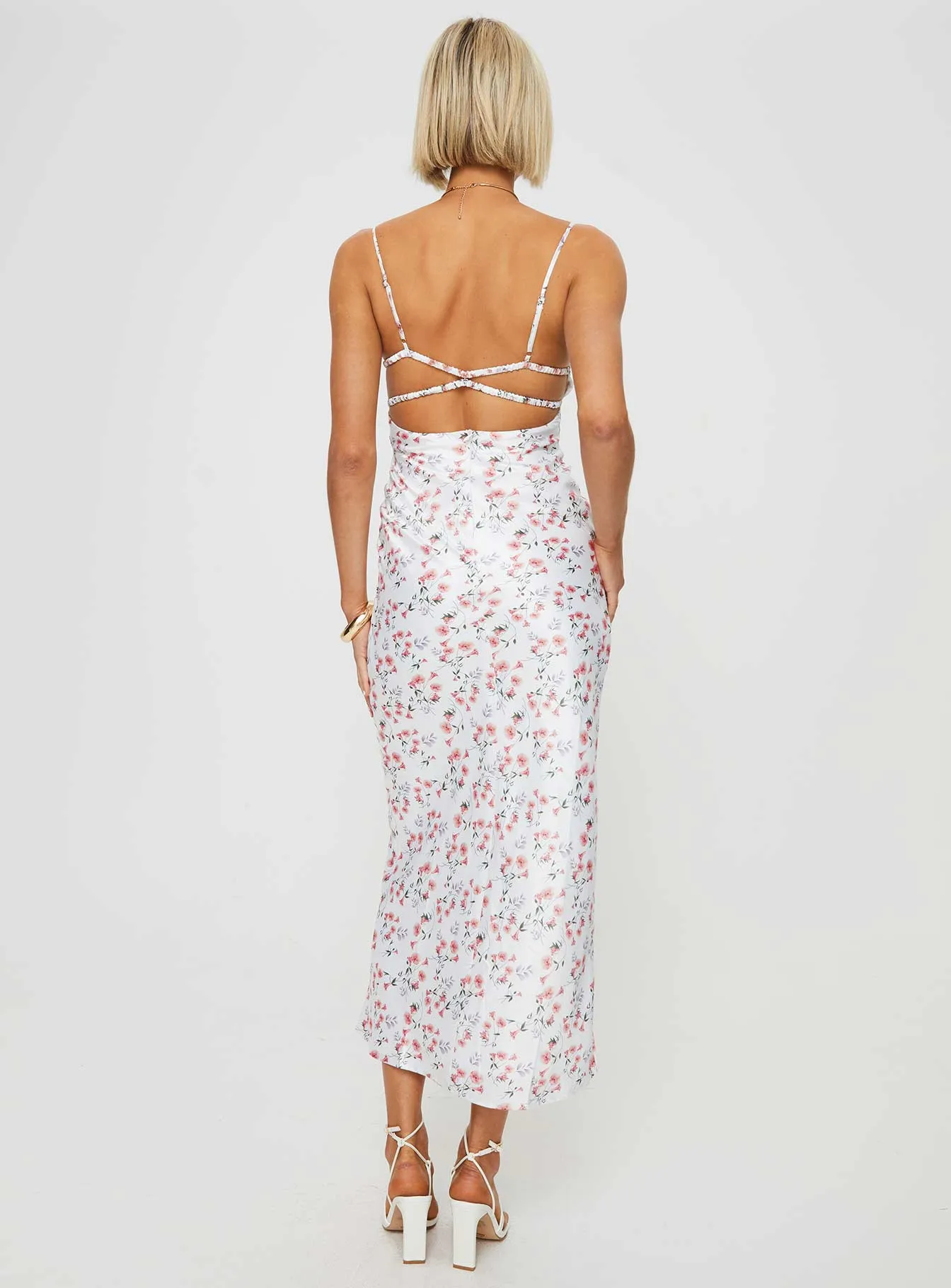 Paper Glow Mortica Maxi Dress White / Floral