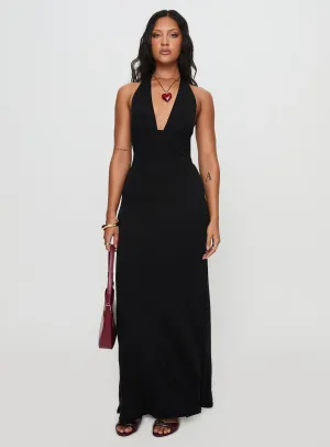 Shimmer Sky This dress is perfect for transitioning between seasons while still maintaining an elegant look Tinisie Maxi Dress Black