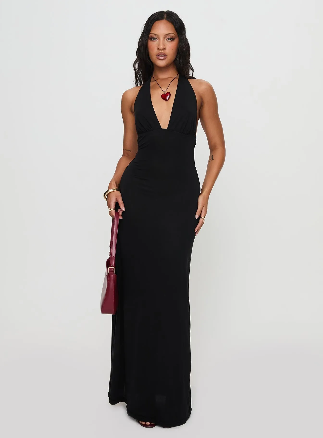 Heart Glow Angel Feel Tinisie Maxi Dress Black