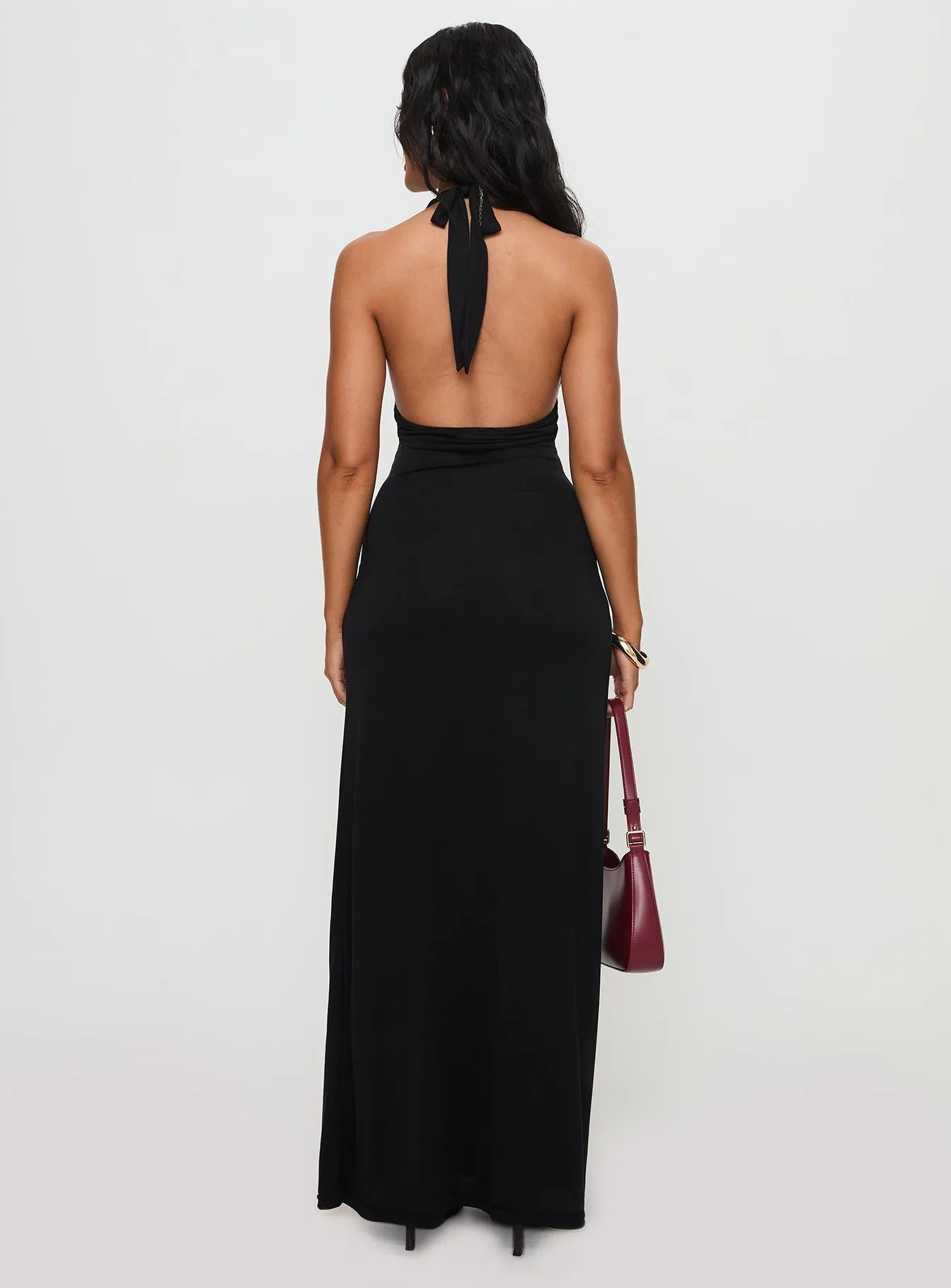 Garnet Shine Tinisie Maxi Dress Black