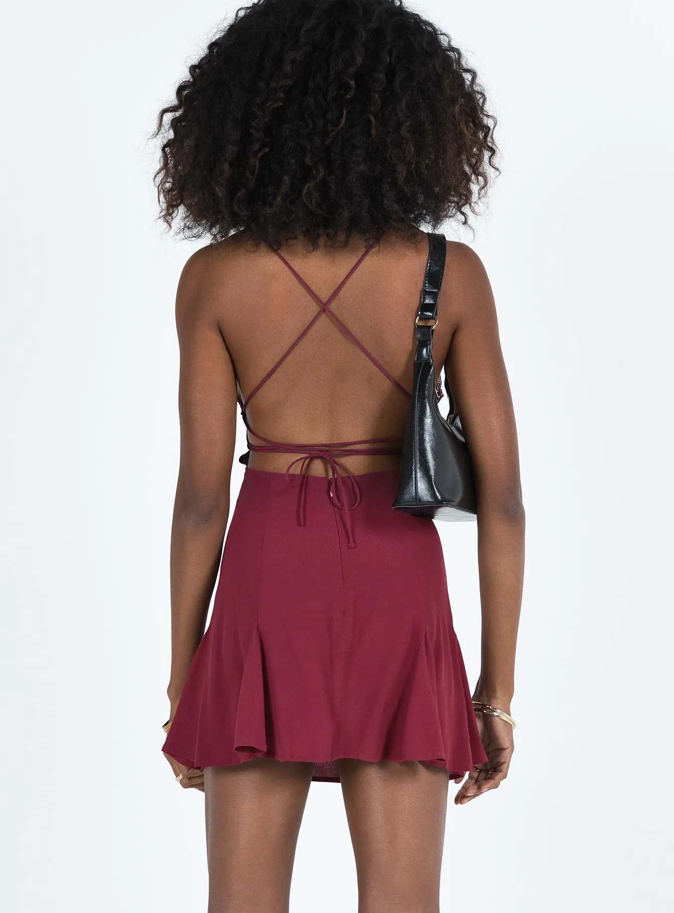 Fun casual mini Pemberton Mini Dress Burgundy