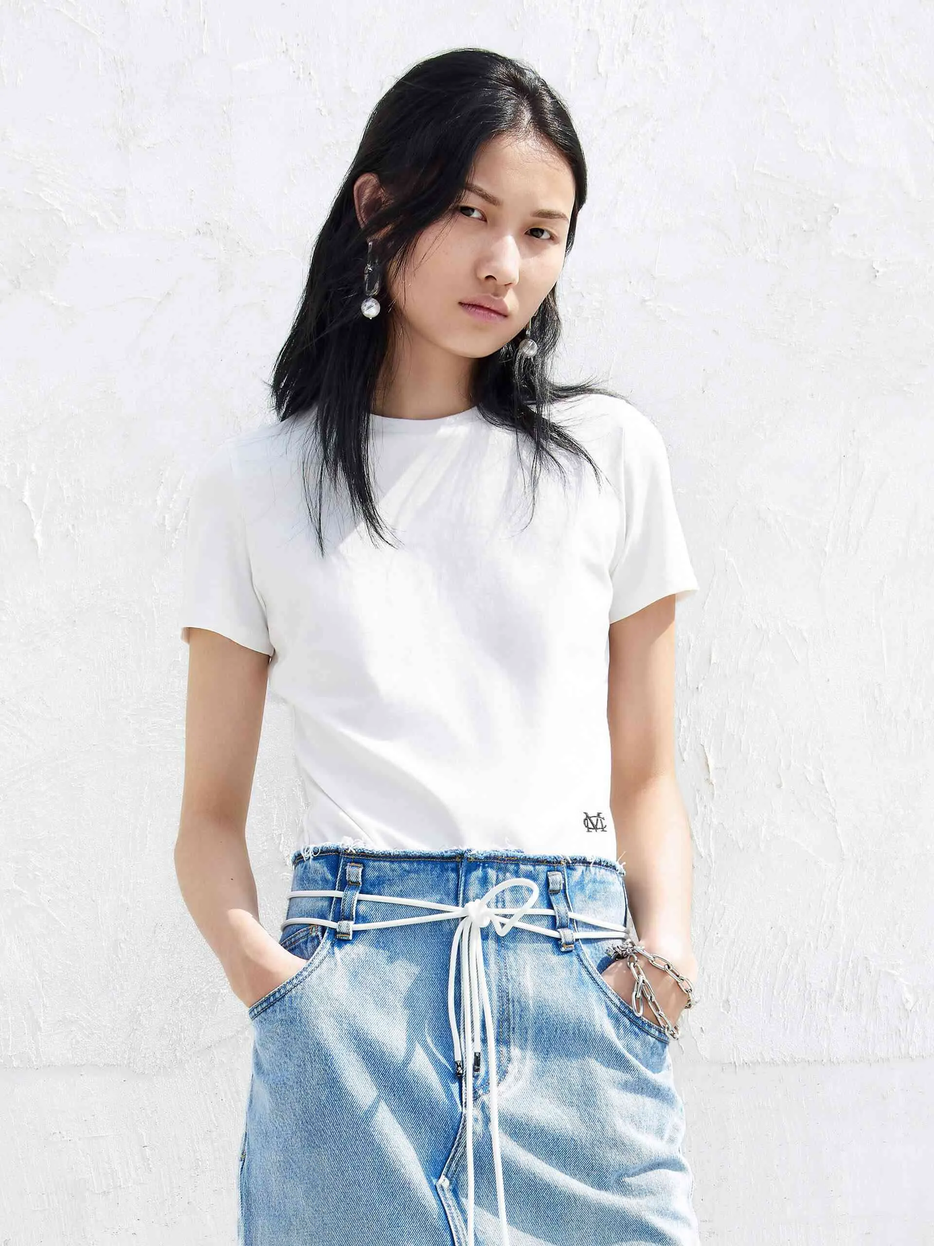 Easy Wear Option Versatile Comfort Cotton Letter LOGO T-shirt