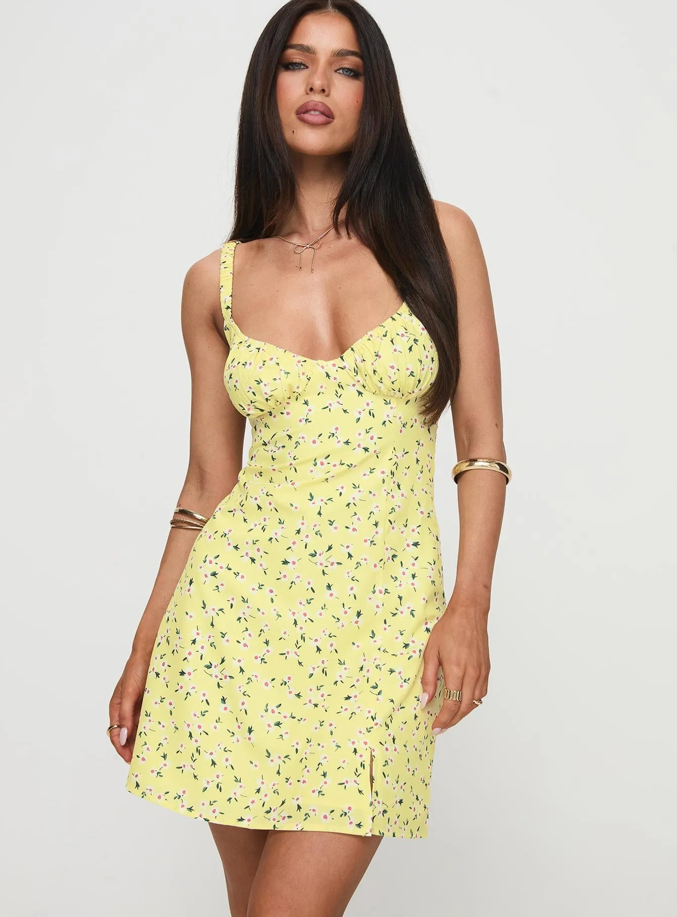 Summer-ready mini dress Georgia Mini Dress Yellow Floral