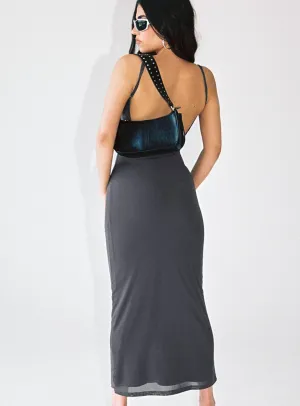 Knox Maxi Dress Slate Petite Dune Path With its timeless design this dress is perfect for both casual and formal wear