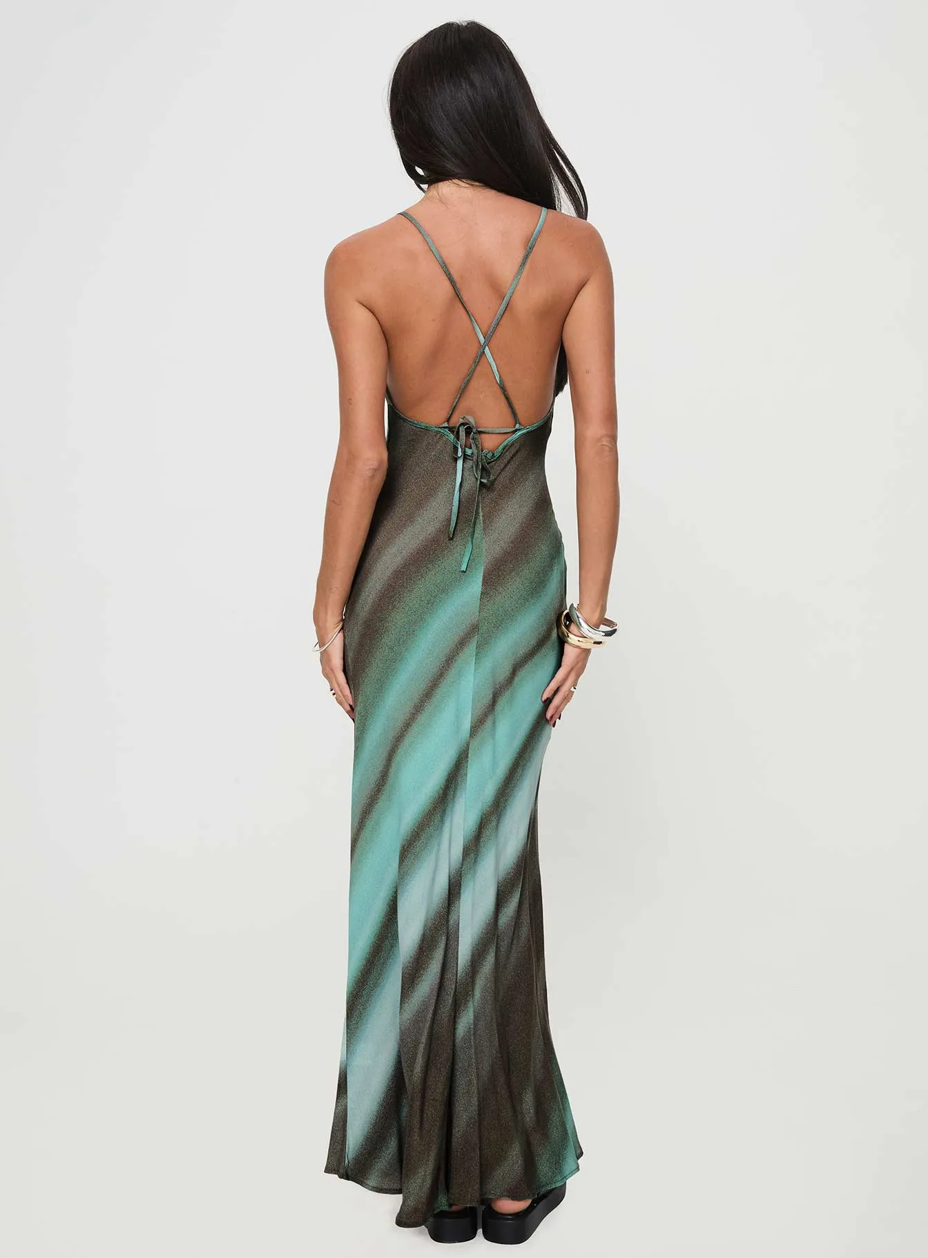 Otillie Maxi Dress Blue Multi Casual yet chic floor-length dress