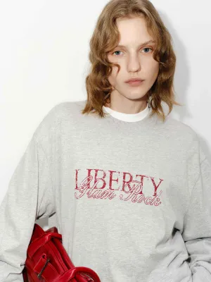Loose Front Letter T-shirt Airflow Ventilation System