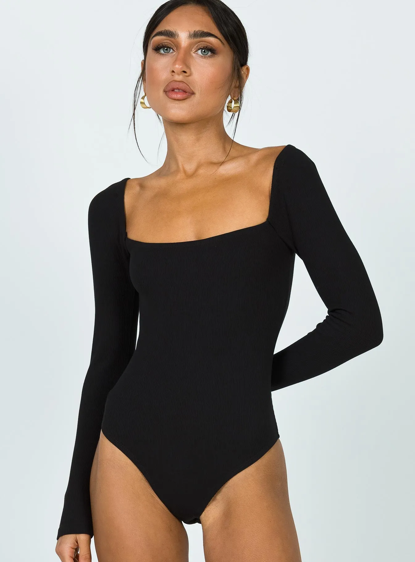 Simple Picnic Charlotte Bodysuit Black Tall