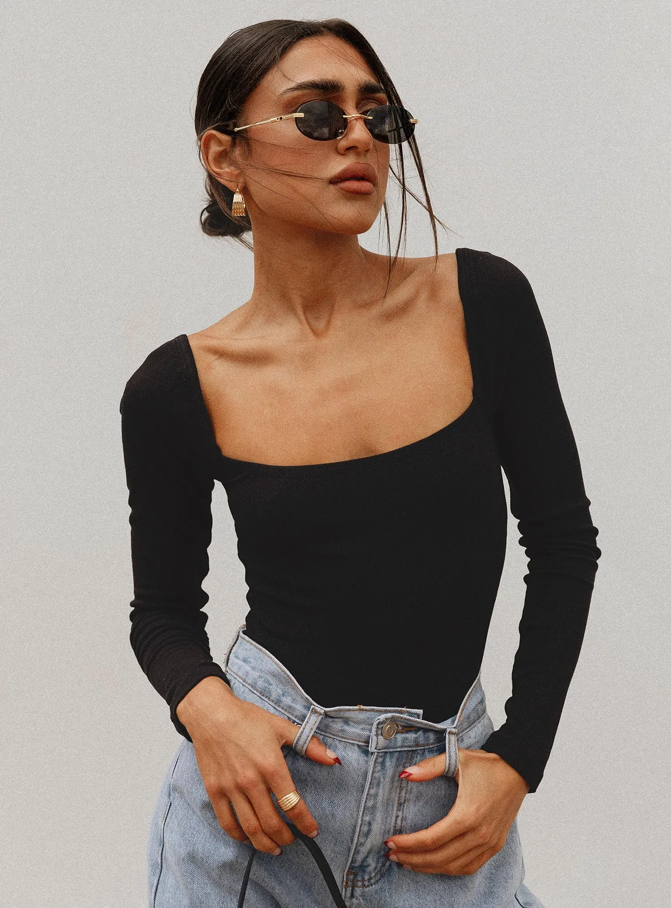 Charlotte Bodysuit Black Tall Daily Vivid New Soft