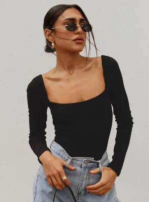 Charlotte Bodysuit Black Tall Daily Vivid New Soft