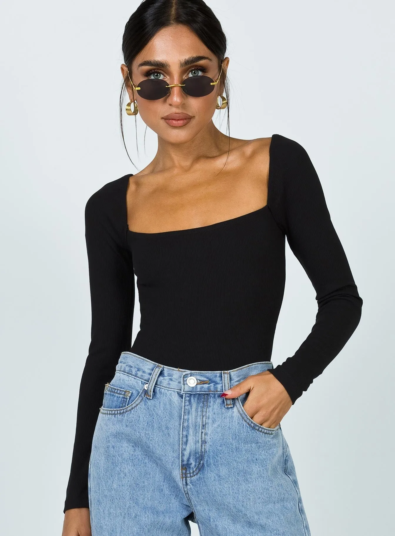 Charlotte Bodysuit Black Tall Versatile Event Eco Home