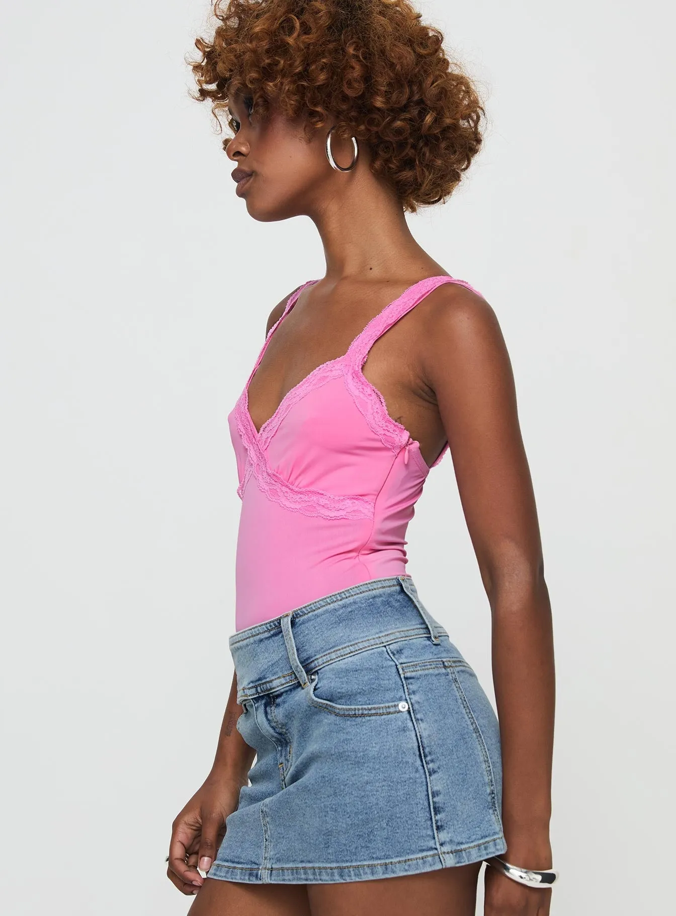 Girlz Bodysuit Pink Loose Event Urban Date