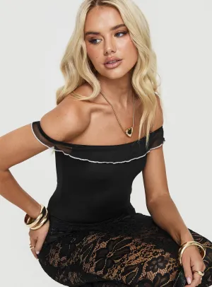 Fine Street Got It Bad Off The Shoulder Bodysuit Black