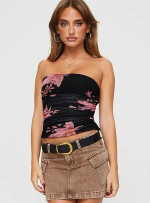 EcoFriendlyTexture Shanice Strapless Top Black