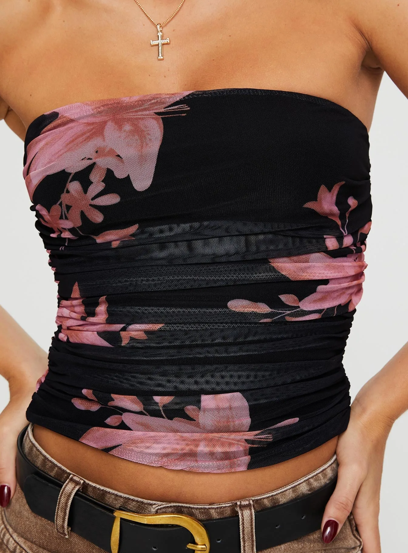 Comfy Layer Shanice Strapless Top Black