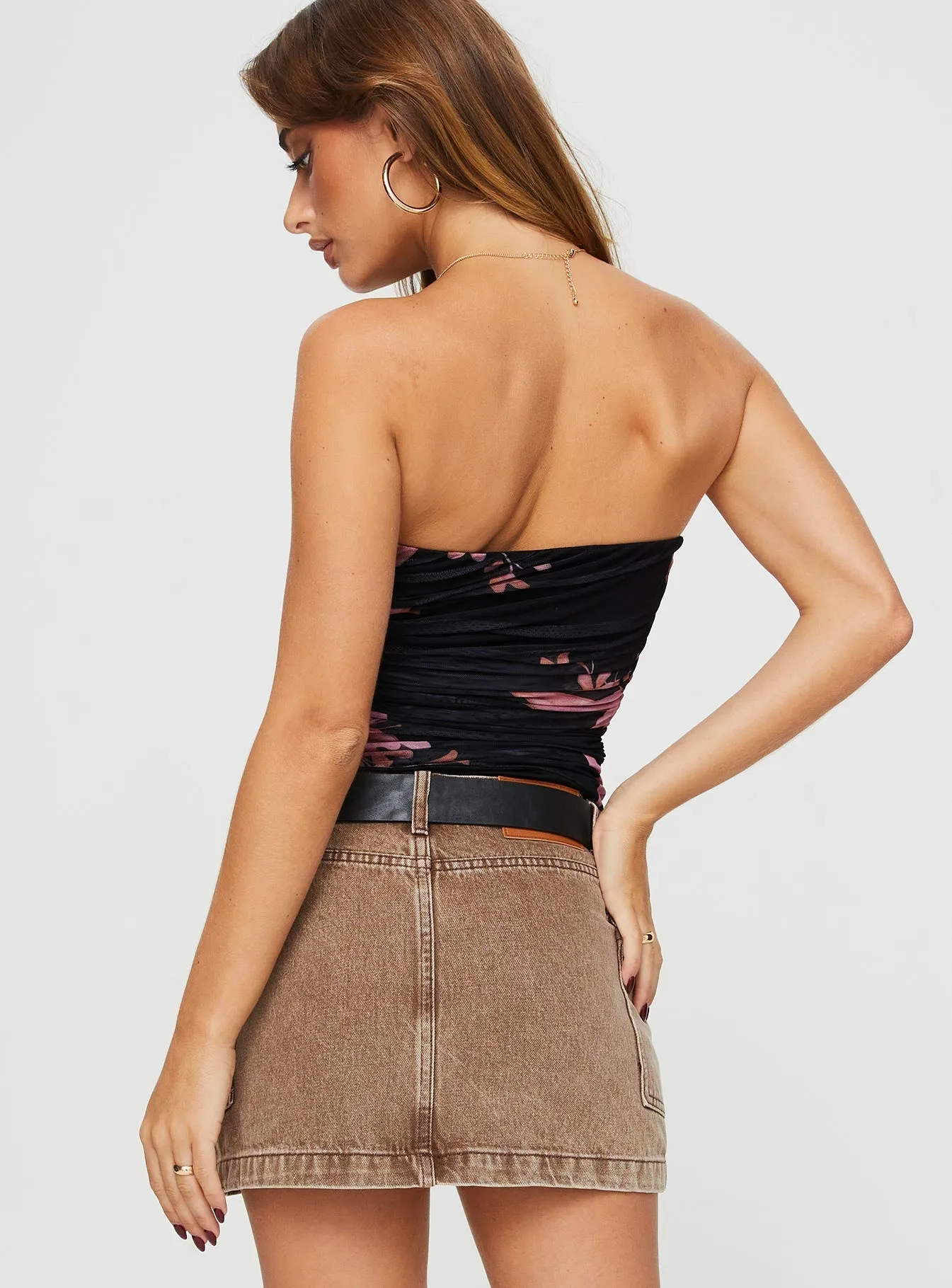 Shanice Strapless Top Black ZeroWasteProduction Convertible Sleeve Adaptation