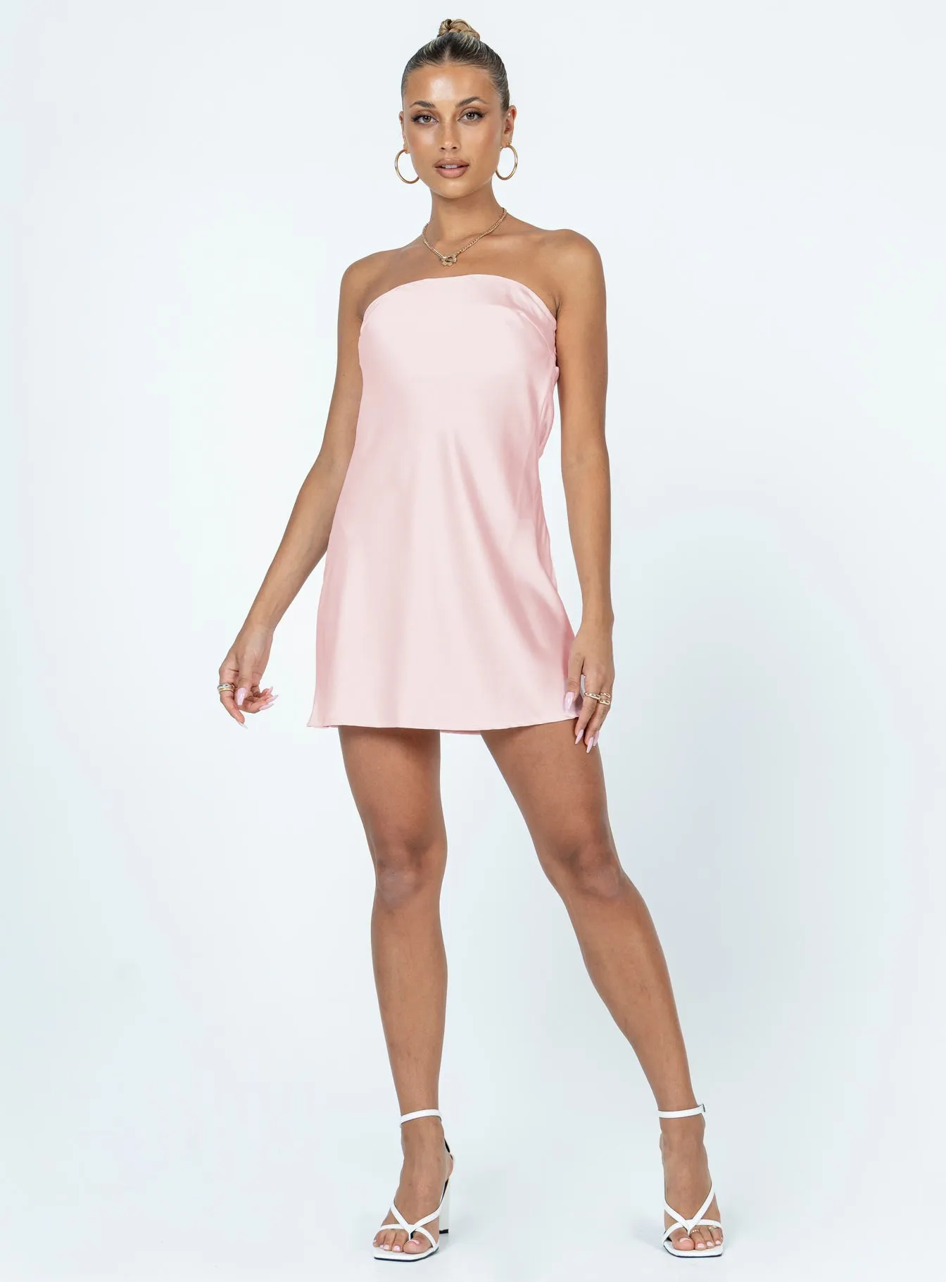 Jasmyn Mini Dress Pink Relaxed Style
