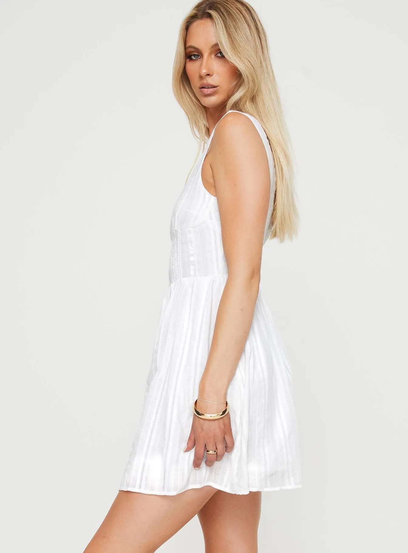 Lorinda Mini Dress White Tall Club Light Slim Touch