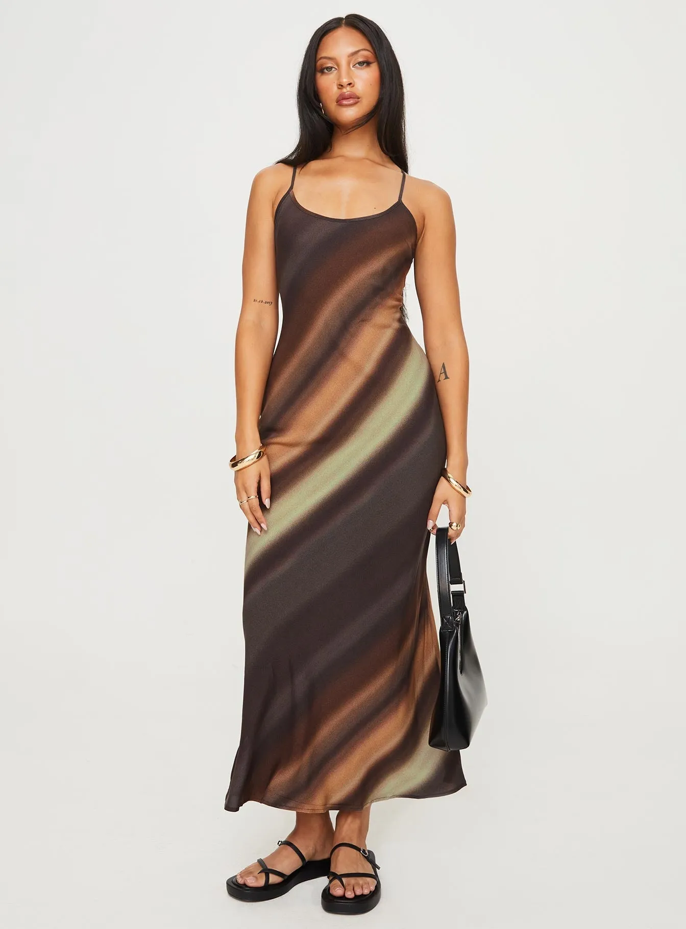 Inner peace Otillie Maxi Dress Brown Multi