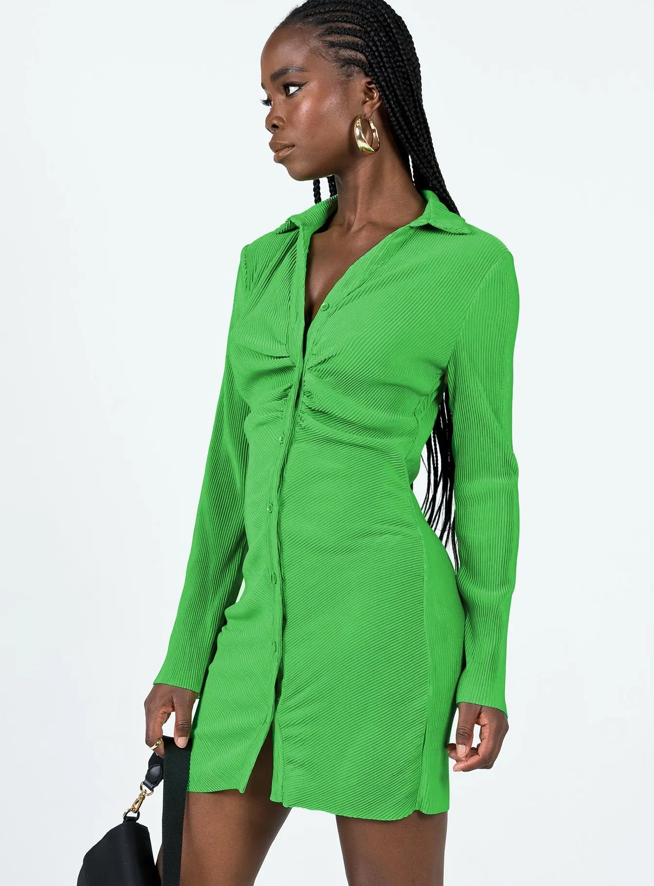 Annemarie Mini Dress Green Urban Fashion Chic Spirit