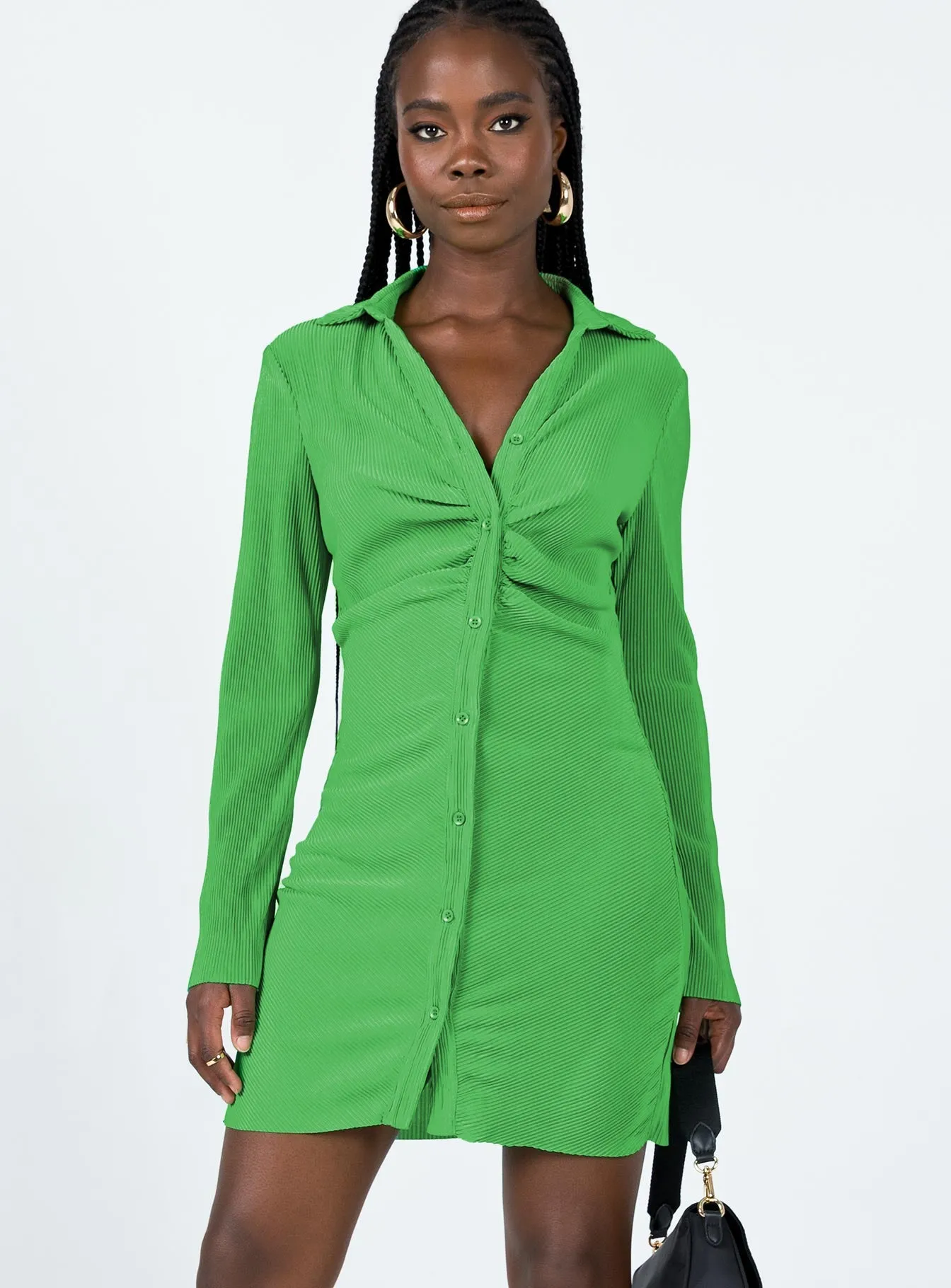 Annemarie Mini Dress Green Odor Resistant Light Glow
