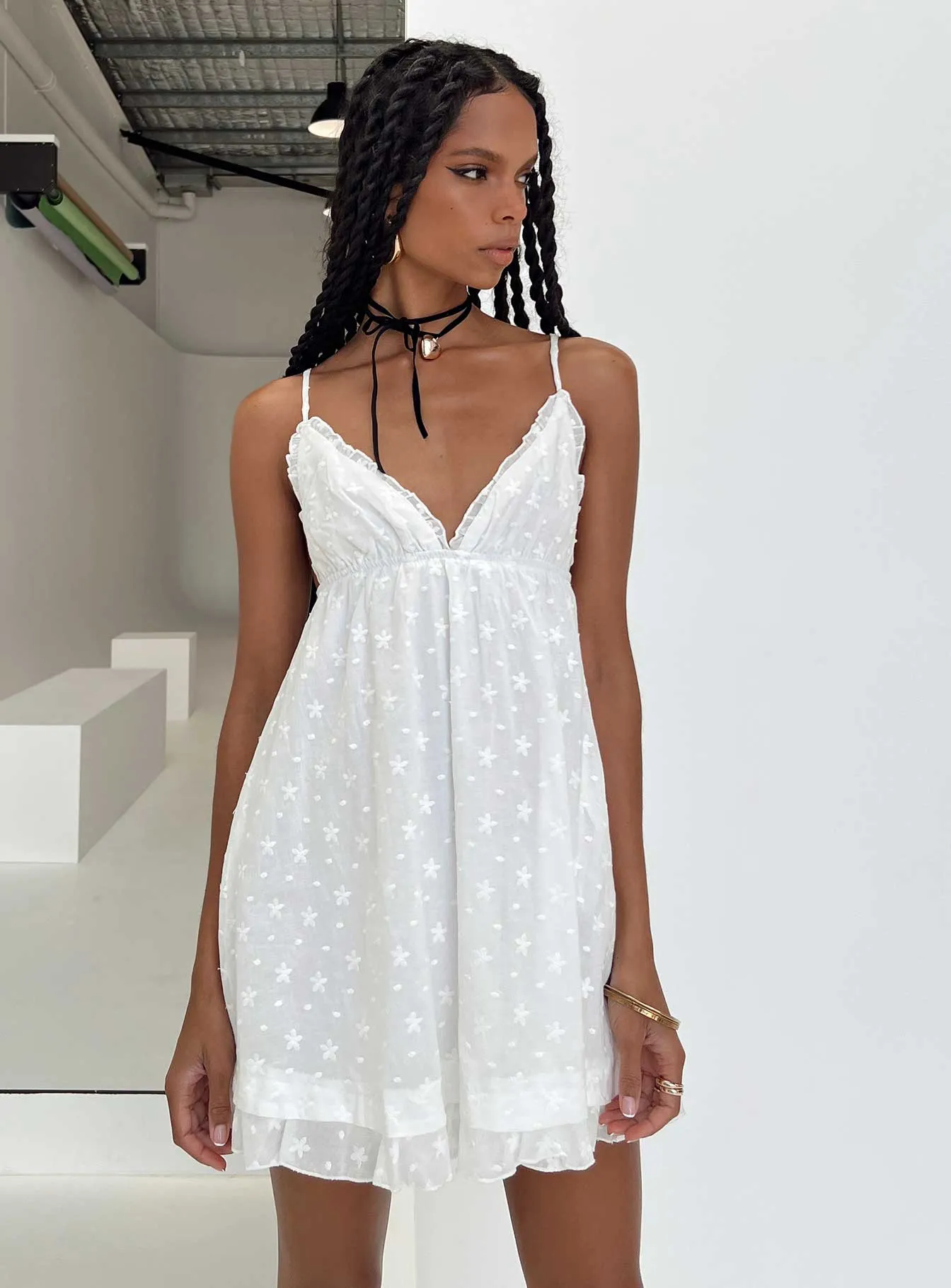 Photo Ready Relaxed mini for events Leander Mini Dress White