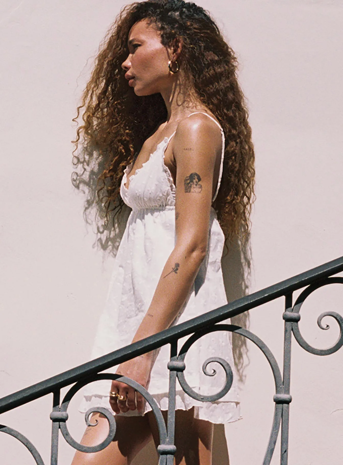 Leander Mini Dress White On Trend